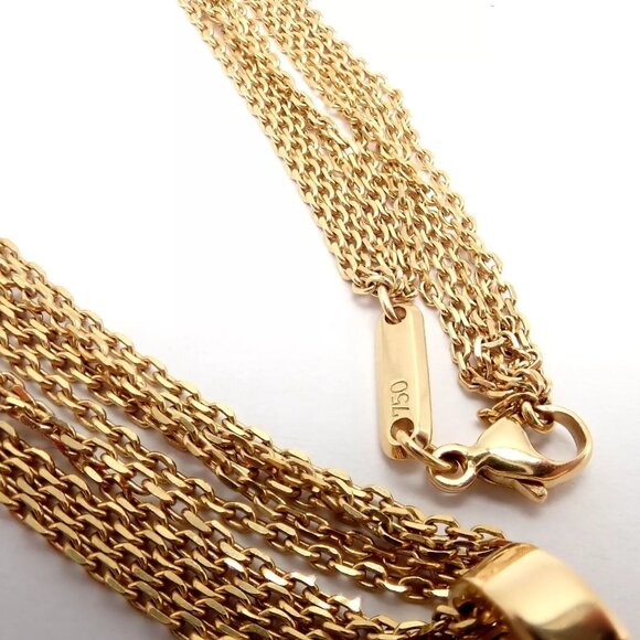 Chopard 18k Yellow Gold Extra Large Happy Spirit Diamond 5 Strand Necklace - Picture 13 of 16